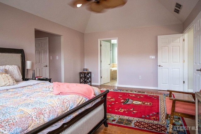 23 Keswick Cir, Monroe, NJ 08831 - bedroom featuring lofted ceiling, baseboards, and ensuite bath