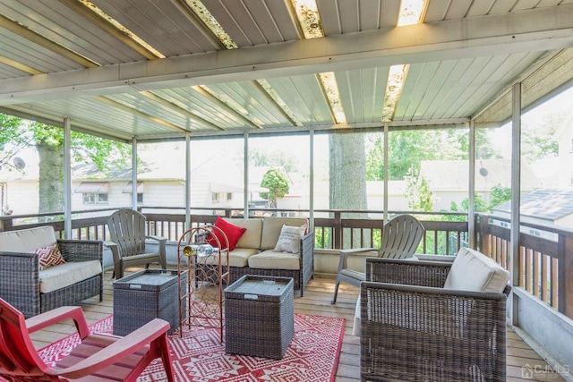 view of sunroom