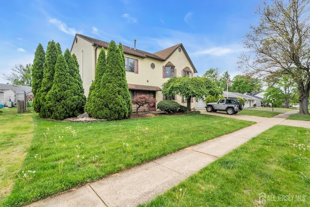 28 Colton Rd, Edison, NJ 08817 - view of side of property with concrete driveway, a yard, and a shingled roof