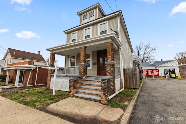 89 Woodbridge Ave, Highland Park, NJ 08904 - traditional style home with fence and covered porch