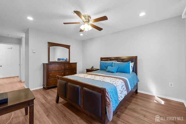 375-C Duranta Plz, Monroe, NJ 08831 - bedroom featuring wood finished floors, recessed lighting, ceiling fan, and baseboards