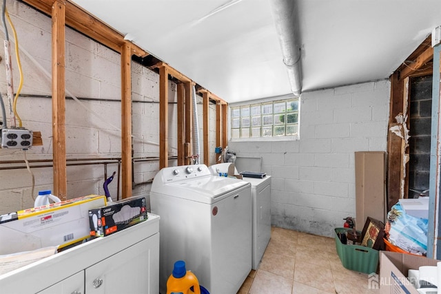 11 Stockton Rd, New Brunswick, NJ 08901 - laundry area featuring washer and dryer and light tile patterned flooring
