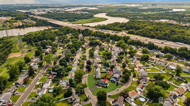 11 Stockton Rd, New Brunswick, NJ 08901 - aerial overview of property's location featuring a nearby body of water and nearby suburban area