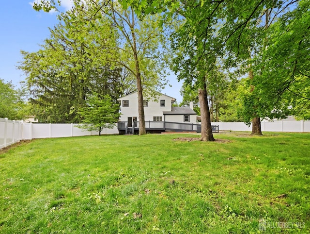 8 S Surrey Ln, East Brunswick, NJ 08816 - fenced backyard featuring a wooden deck