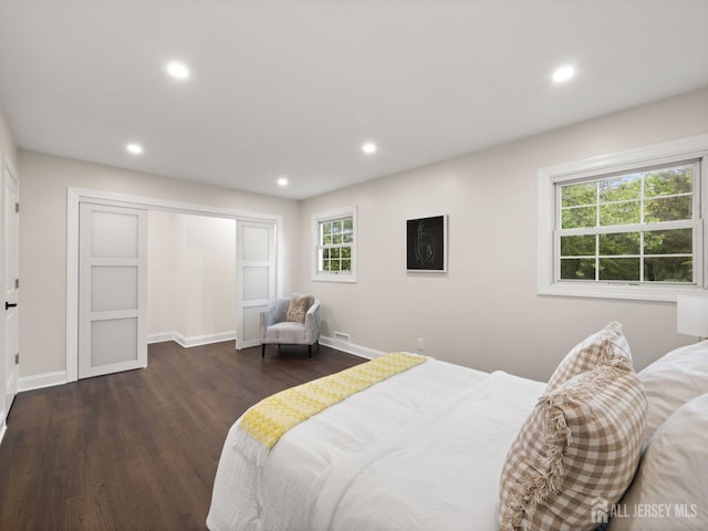 8 S Surrey Ln, East Brunswick, NJ 08816 - bedroom with wood finished floors, recessed lighting, and a closet