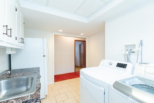 28 Beechwood Ave, Edison, NJ 08837 - laundry room featuring washing machine and dryer and recessed lighting