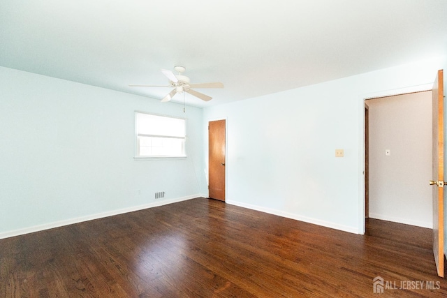 28 Beechwood Ave, Edison, NJ 08837 - unfurnished room with ceiling fan, dark wood-style floors, and baseboards