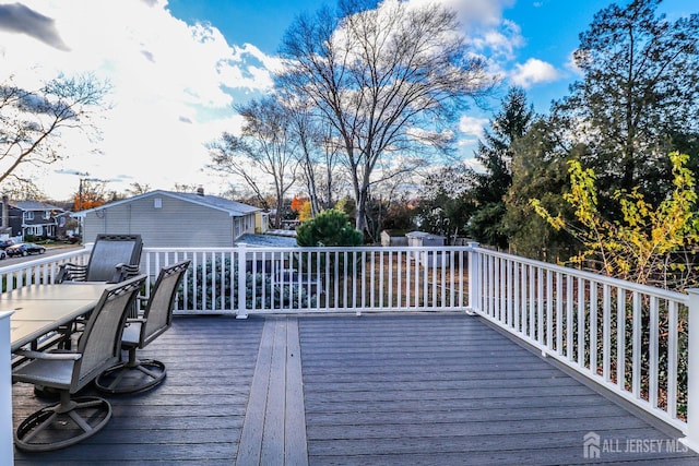 view of wooden deck