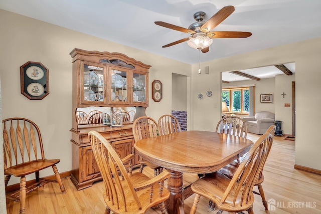 700 Sunbrite Ln, Piscataway, NJ 08854 - dining area featuring a ceiling fan and light wood-type flooring