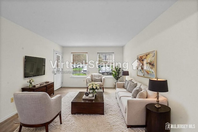 31 Hanover Sq, Middlesex, NJ 08846 - living area with baseboards and wood finished floors