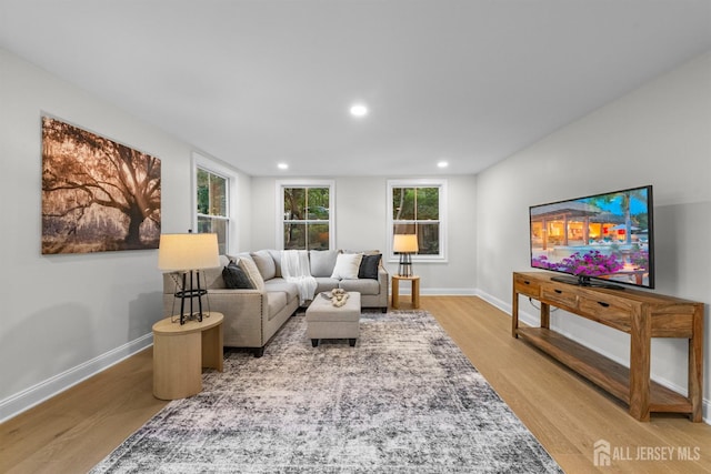2 Beech Ln, Edison, NJ 08820 - living area featuring light wood-style flooring, baseboards, and recessed lighting
