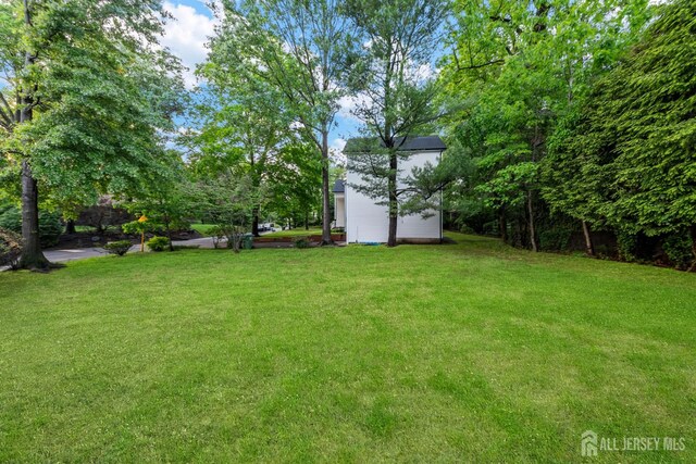2 Beech Ln, Edison, NJ 08820 - view of grassy yard featuring an outbuilding