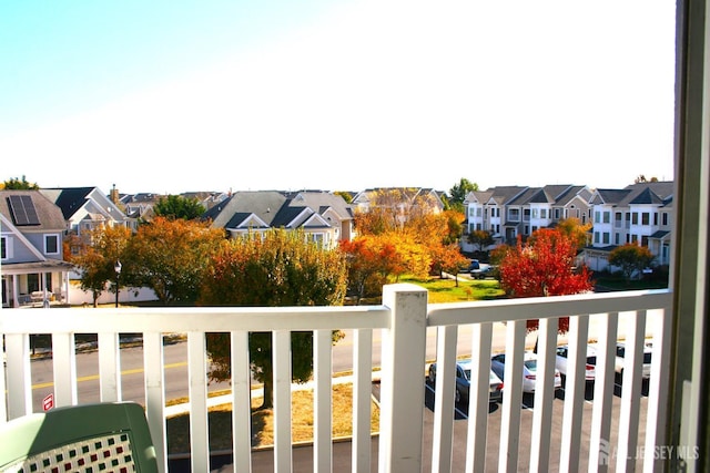 balcony with a residential view