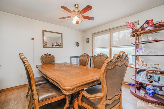 220 Raritan St, South Amboy, NJ 08879 - dining area with a ceiling fan and light wood-style floors