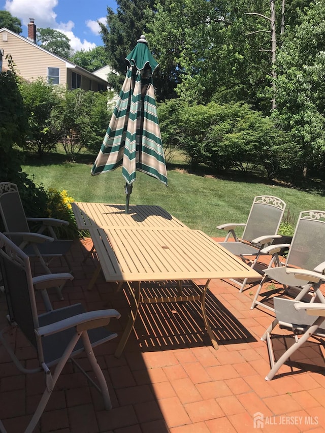 view of patio / terrace featuring outdoor dining space