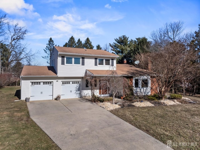 view of front property with a front lawn