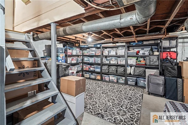 view of storage room