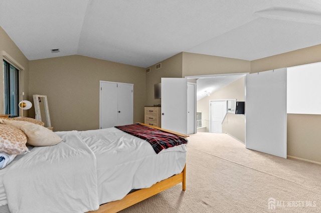 473 E Sayre Dr, Middlesex, NJ 08540 - bedroom with lofted ceiling and carpet flooring