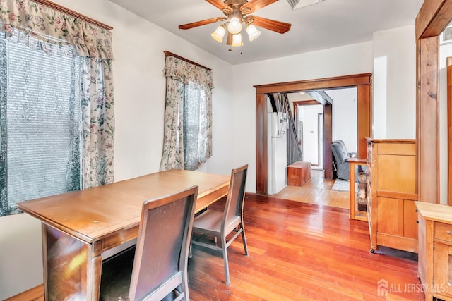 21 Suydam Ave, Edison, NJ 08817 - dining room with wood finished floors and ceiling fan