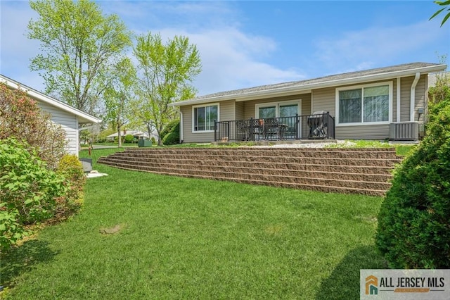 159 Pitman Rd Unit C, Monroe, NJ 08831 - back of house featuring a yard and central AC unit