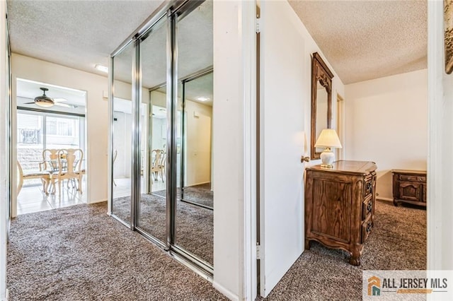 159 Pitman Rd Unit C, Monroe, NJ 08831 - corridor featuring a textured ceiling and carpet