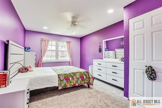 907 Maple Hill Dr Unit 907, Woodbridge Proper, NJ 07095 - carpeted bedroom with a ceiling fan and recessed lighting