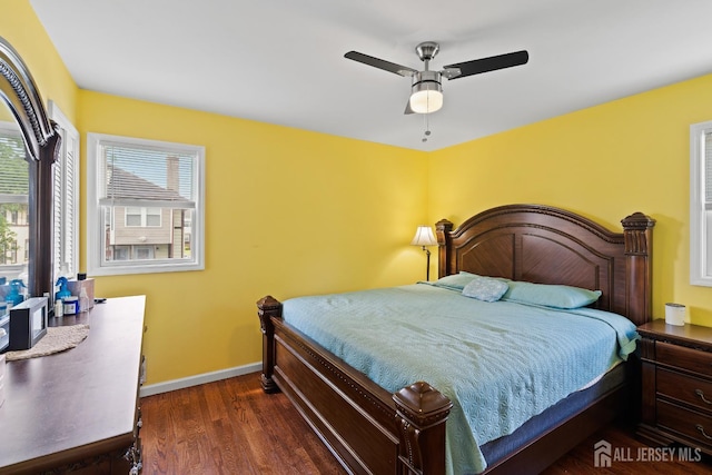 315 D St, Middlesex, NJ 08846 - bedroom featuring dark wood finished floors and ceiling fan