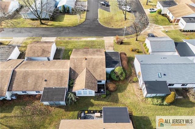 aerial view featuring a residential view