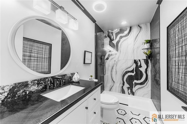 275 Convent Rd Unit 275A, Monroe, NJ 08831 - bathroom featuring vanity and a marble finish shower
