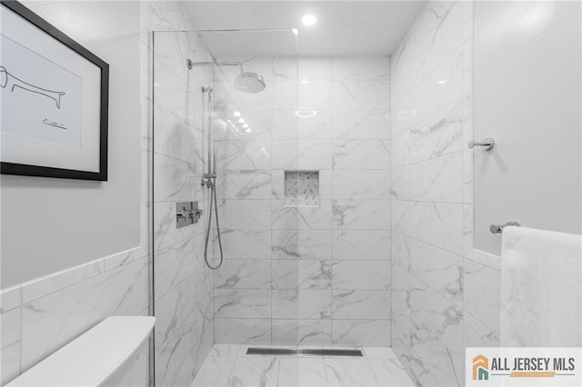 275 Convent Rd Unit 275A, Monroe, NJ 08831 - full bathroom featuring toilet and a marble finish shower