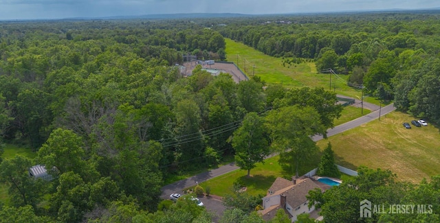 101 Weston Rd, Franklin, NJ 08873 - aerial view of property and surrounding area featuring a heavily wooded area