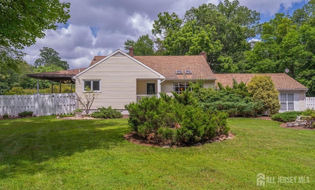 101 Weston Rd, Franklin, NJ 08873 - rear view of house featuring a chimney