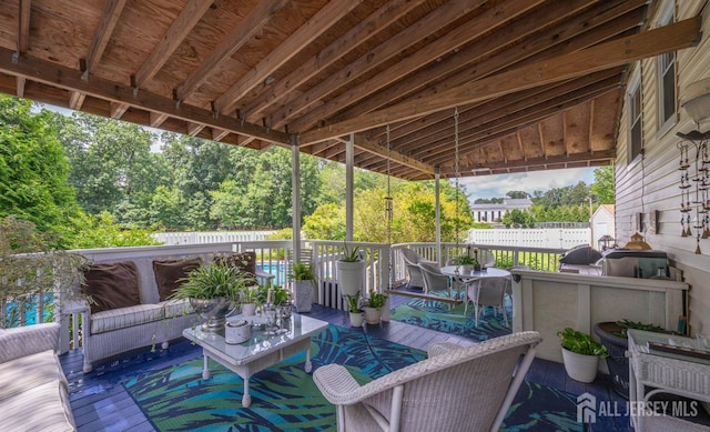 101 Weston Rd, Franklin, NJ 08873 - wooden terrace with outdoor lounge area