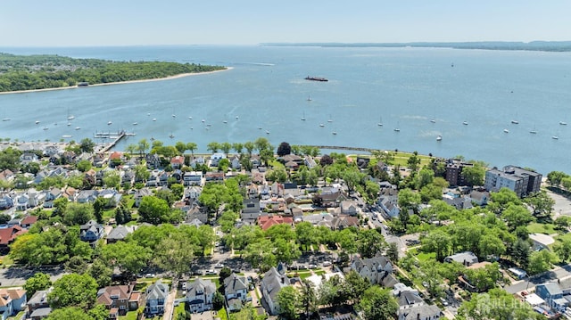 183 State St, Perth Amboy, NJ 08861 - aerial perspective of suburban area featuring a large body of water