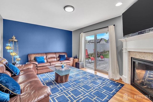 96 Chain O Hills Rd, Iselin, NJ 08830 - living room with wood finished floors and a fireplace
