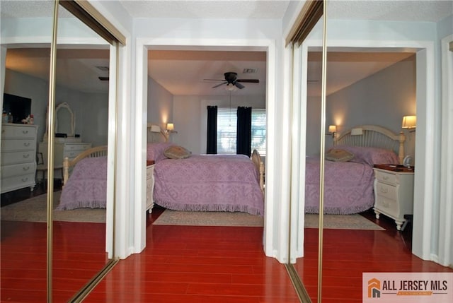 176 Rossmoor Dr Unit C, Monroe, NJ 08831 - bedroom with wood finished floors and ceiling fan