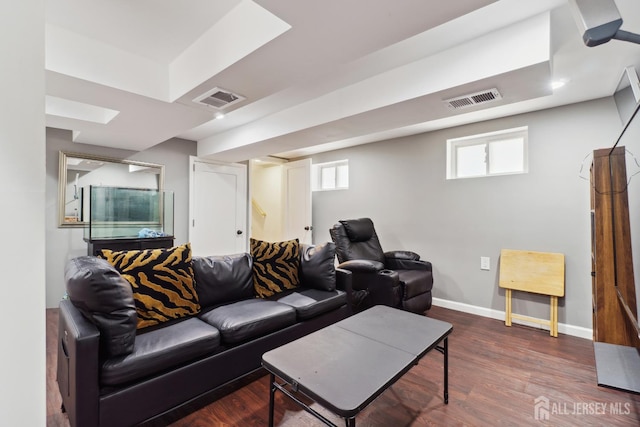 373 Rushmore Ave, Piscataway, NJ 08854 - living room featuring dark wood-style flooring