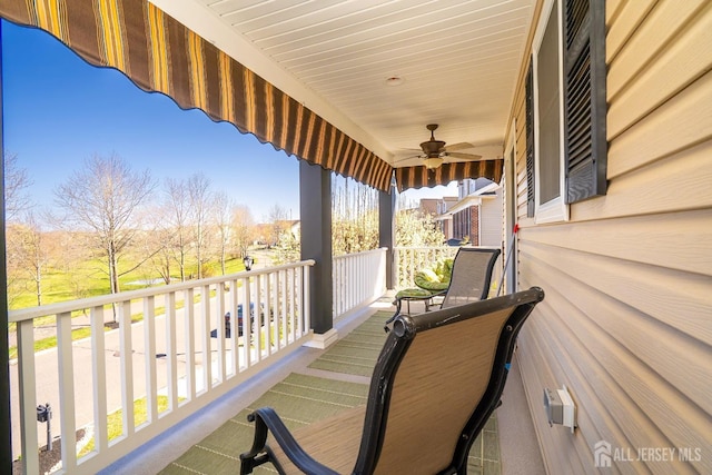 105 Recklesstown Way, Chesterfield, NJ 08515 - balcony featuring ceiling fan