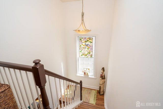 105 Recklesstown Way, Chesterfield, NJ 08515 - staircase with baseboards and wood finished floors