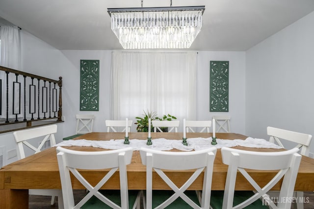 18 Chipper Dr, South Brunswick, NJ 08824 - dining area featuring a chandelier