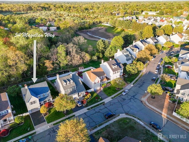 54 Magellan Way, Franklin Twsp, NJ 08823 - aerial view of residential area with a forest
