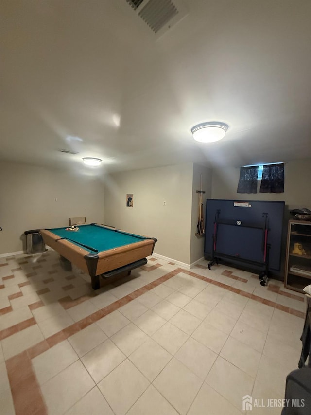 54 Magellan Way, Franklin Twsp, NJ 08823 - rec room with light tile patterned flooring and billiards