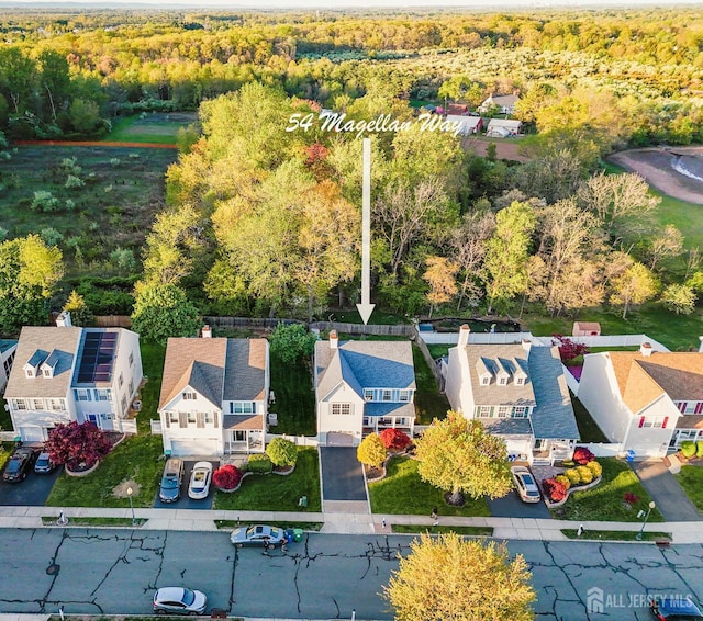 54 Magellan Way, Franklin Twsp, NJ 08823 - aerial perspective of suburban area with a forest