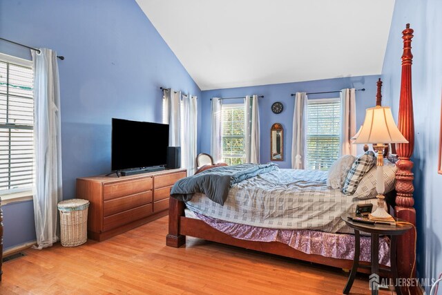 54 Magellan Way, Franklin Twsp, NJ 08823 - bedroom with lofted ceiling and wood finished floors