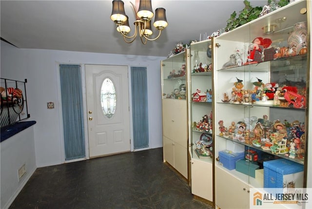 14 Albert Dr, Old Bridge, NJ 08857 - entrance foyer featuring a chandelier and tile patterned floors