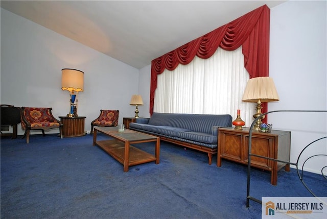 14 Albert Dr, Old Bridge, NJ 08857 - carpeted living room featuring vaulted ceiling