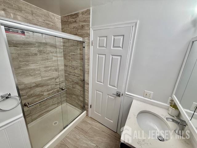 3605 Riddle Ct, Bridgewater, NJ 08807 - full bath featuring vanity and a shower stall