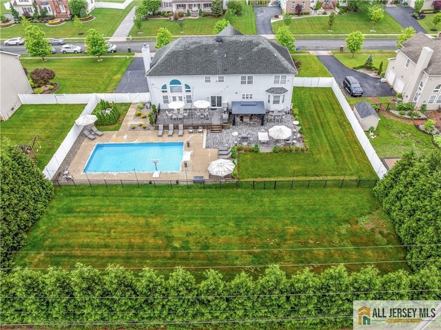 8 Adam Ct, Monroe, NJ 08831 - aerial perspective of suburban area with a pool