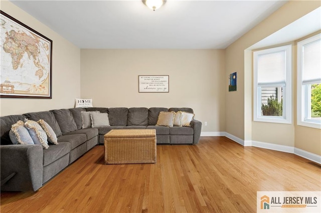 8 Adam Ct, Monroe, NJ 08831 - living room with light wood-style flooring and baseboards