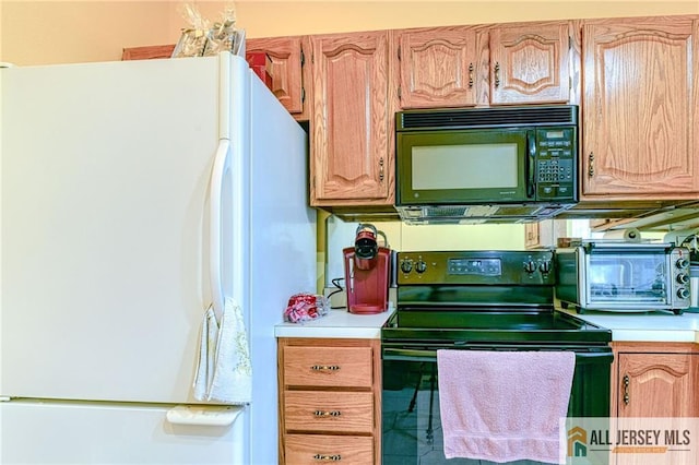 kitchen featuring black appliances